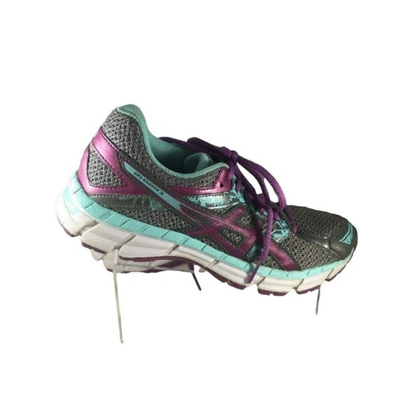 Asics Womens GEL Excite 3 Silver Purple Teal Size 6.5 Athletic Running Shoes - Picture 7 of 12